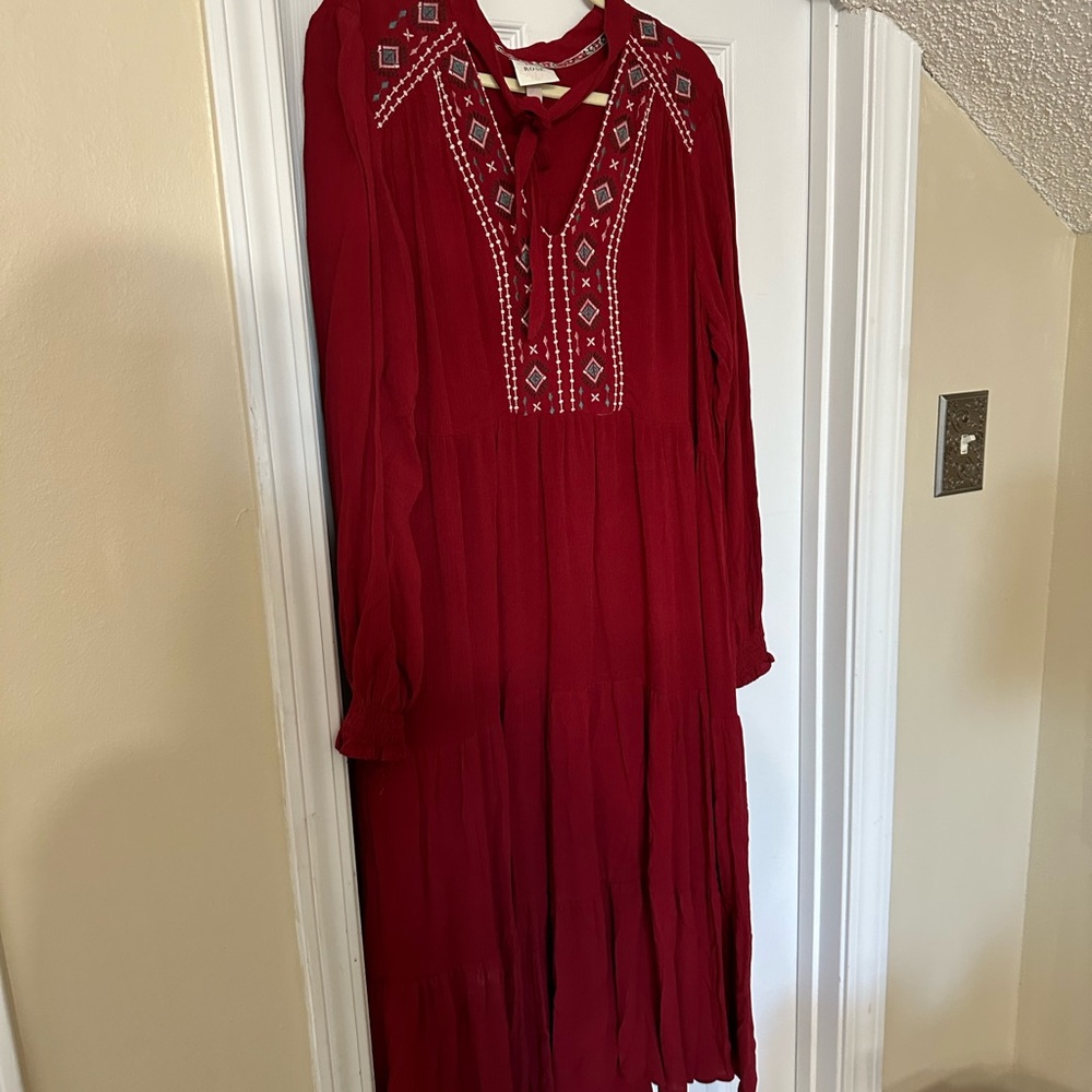 Red Geometric Dress